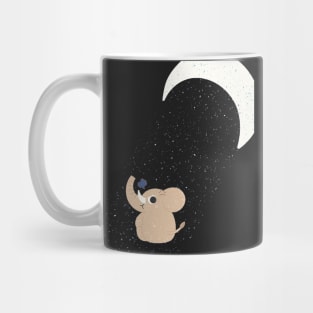 Little elephant under moonlight Mug